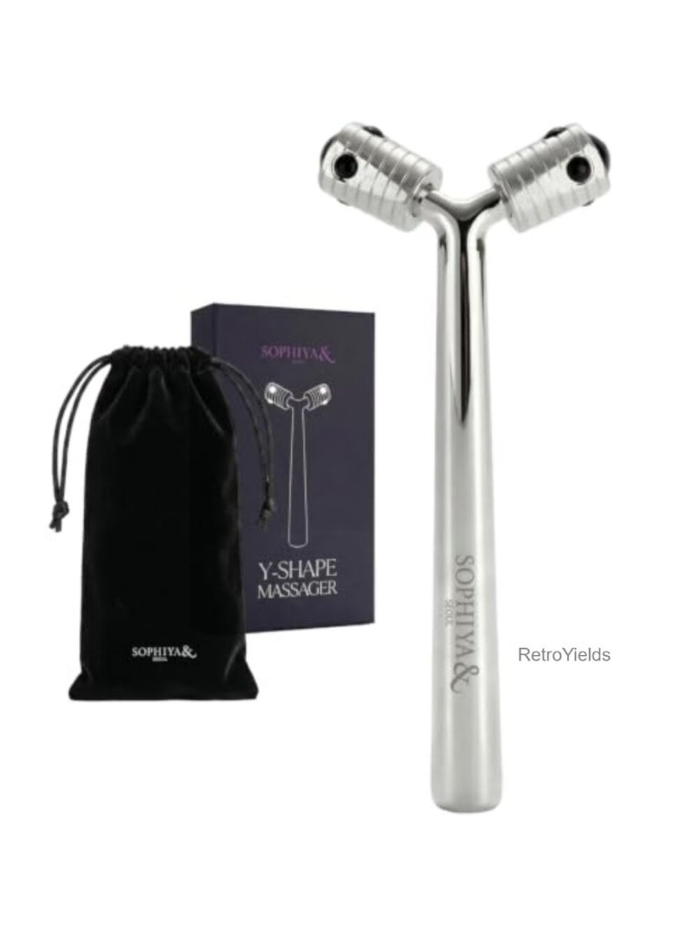 3D Facial Roller Zinc Alloy Y-Shape Massager